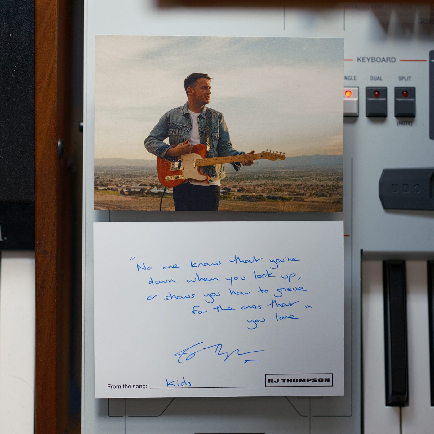 Handwritten & Signed Lyric Postcards | RJ Thompson | Official Website & Store