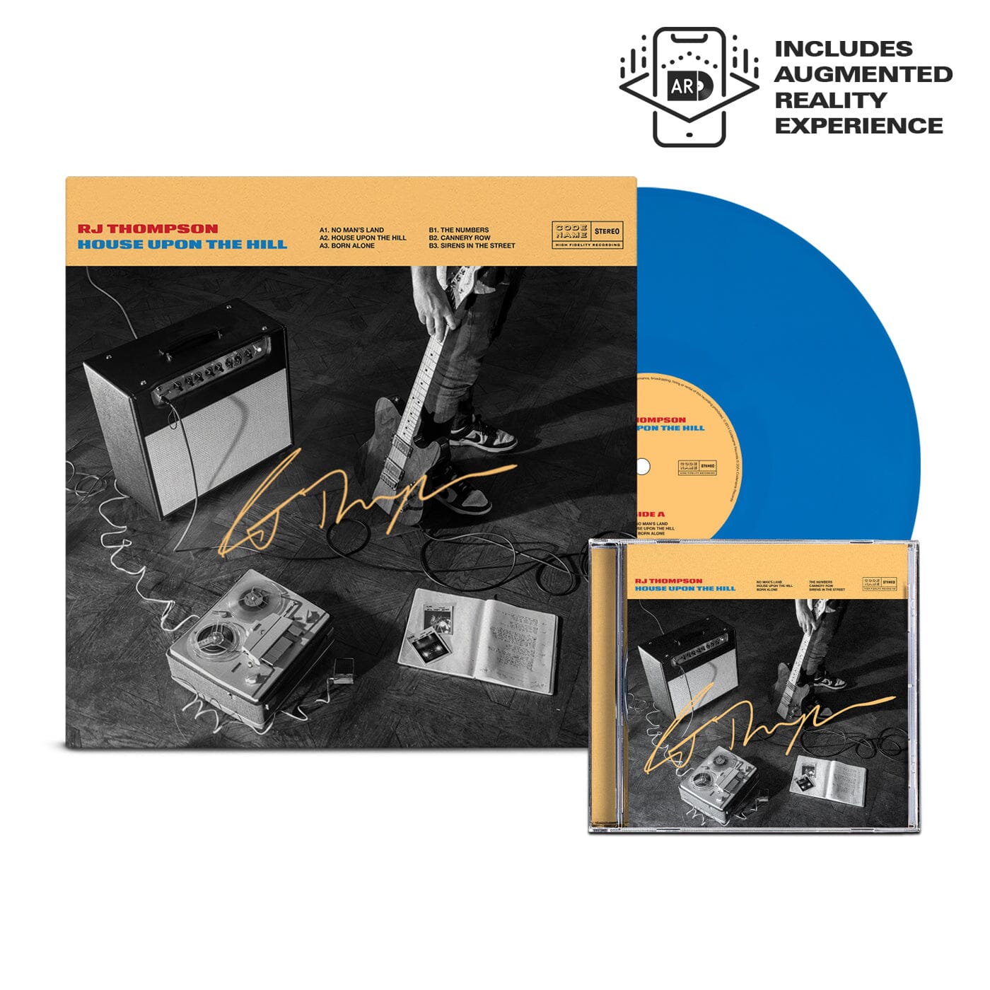 [SIGNED] House Upon The Hill - 12" Vinyl (Blue) + CD + Download | RJ Thompson